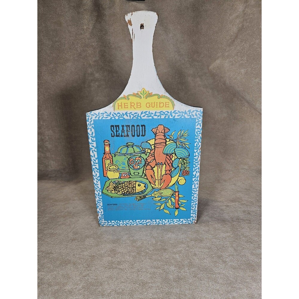 Vintage MCM Painted Cutting Board Wall Hanging Made In Japan
